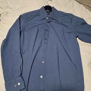 Express Men's Deep Blue Dress Shirt